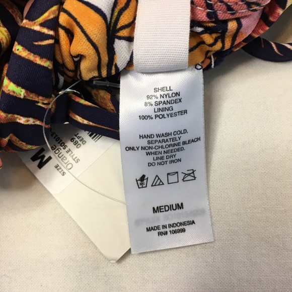 NWT Social Angel Palm Print One Piece Swimsuit, M - Picture 9 of 9